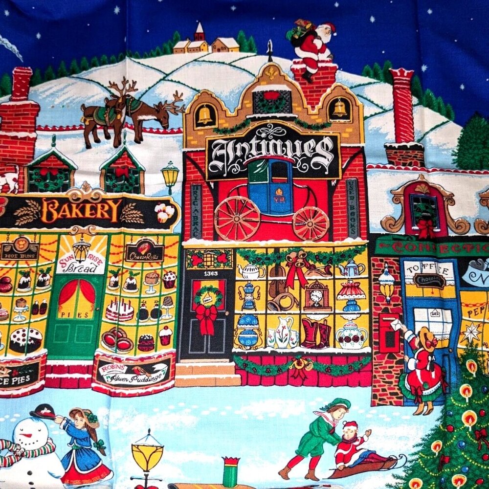 Vintage Sharon Kessler Concord Fabrics Victorian Christmas Village 1993 DOUBLE